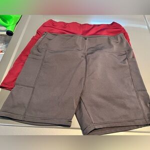 Red and Gray Athletic Shorts